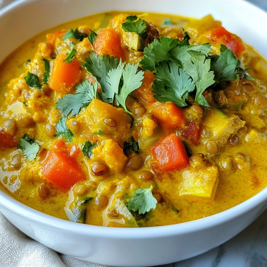 Hearty Family Meal Veggie Lentil Curry Delight