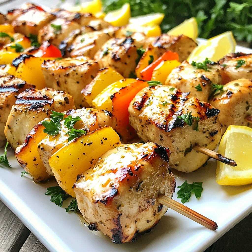 Lemon Garlic Grilled Chicken Kabobs Flavorful Delight