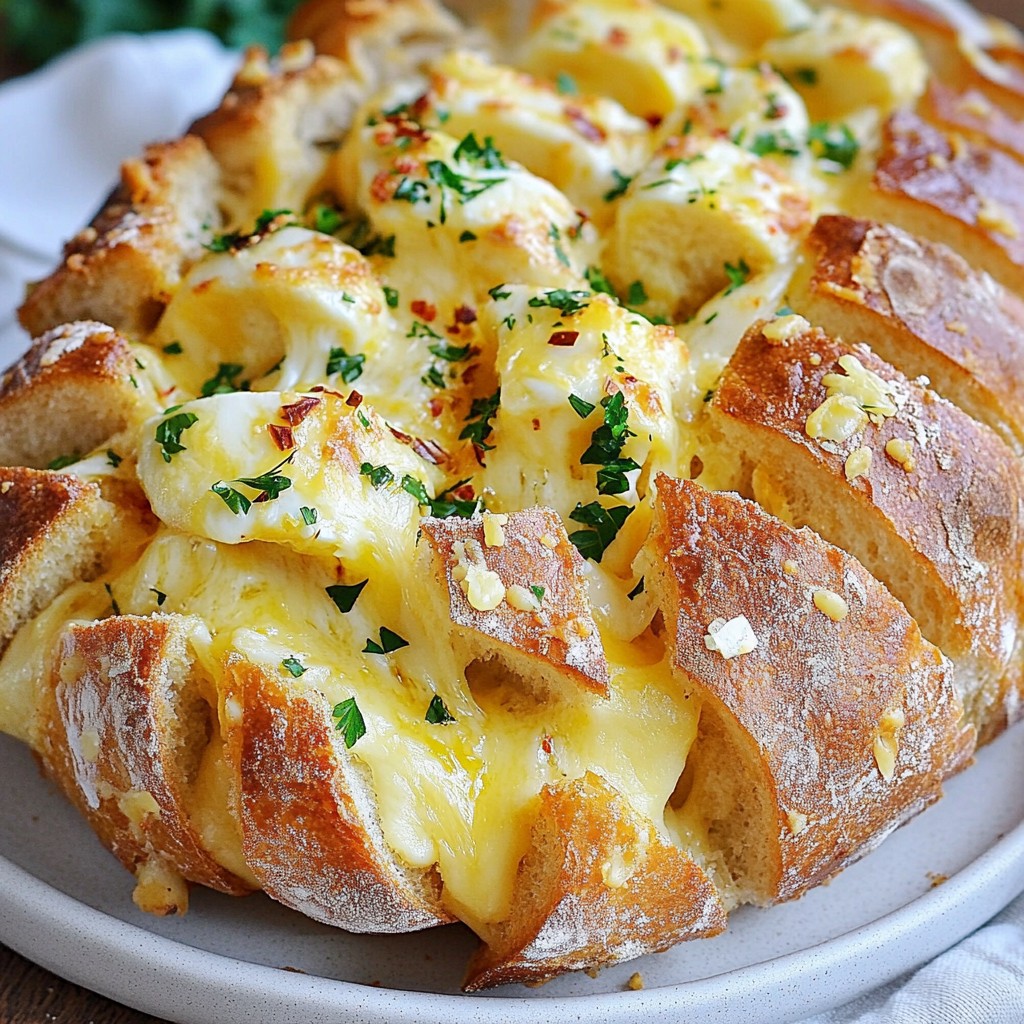 Cheesy Garlic Pull Apart Bread Tasty and Easy Recipe