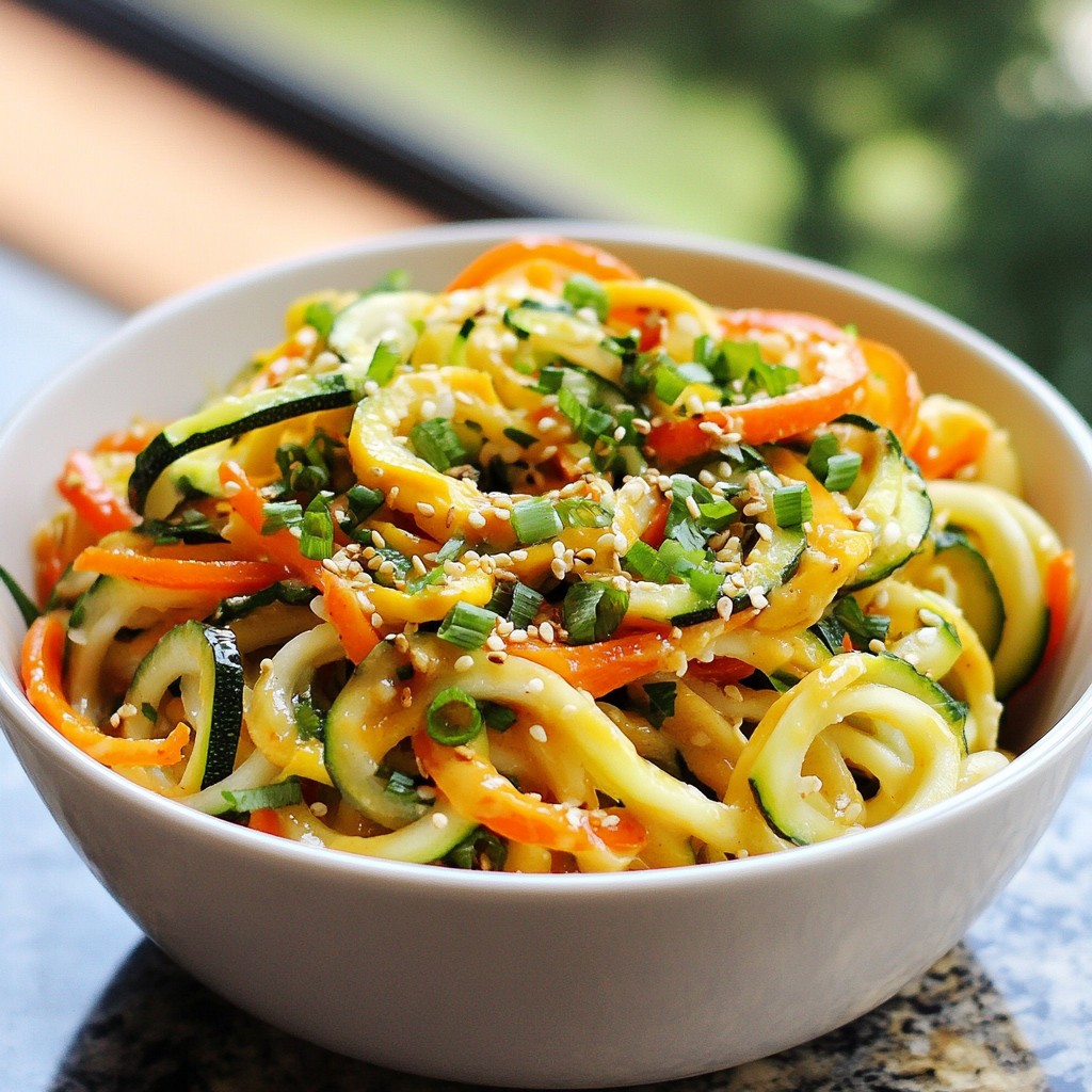 Savory Sesame Peanut Zoodles Quick and Tasty Recipe