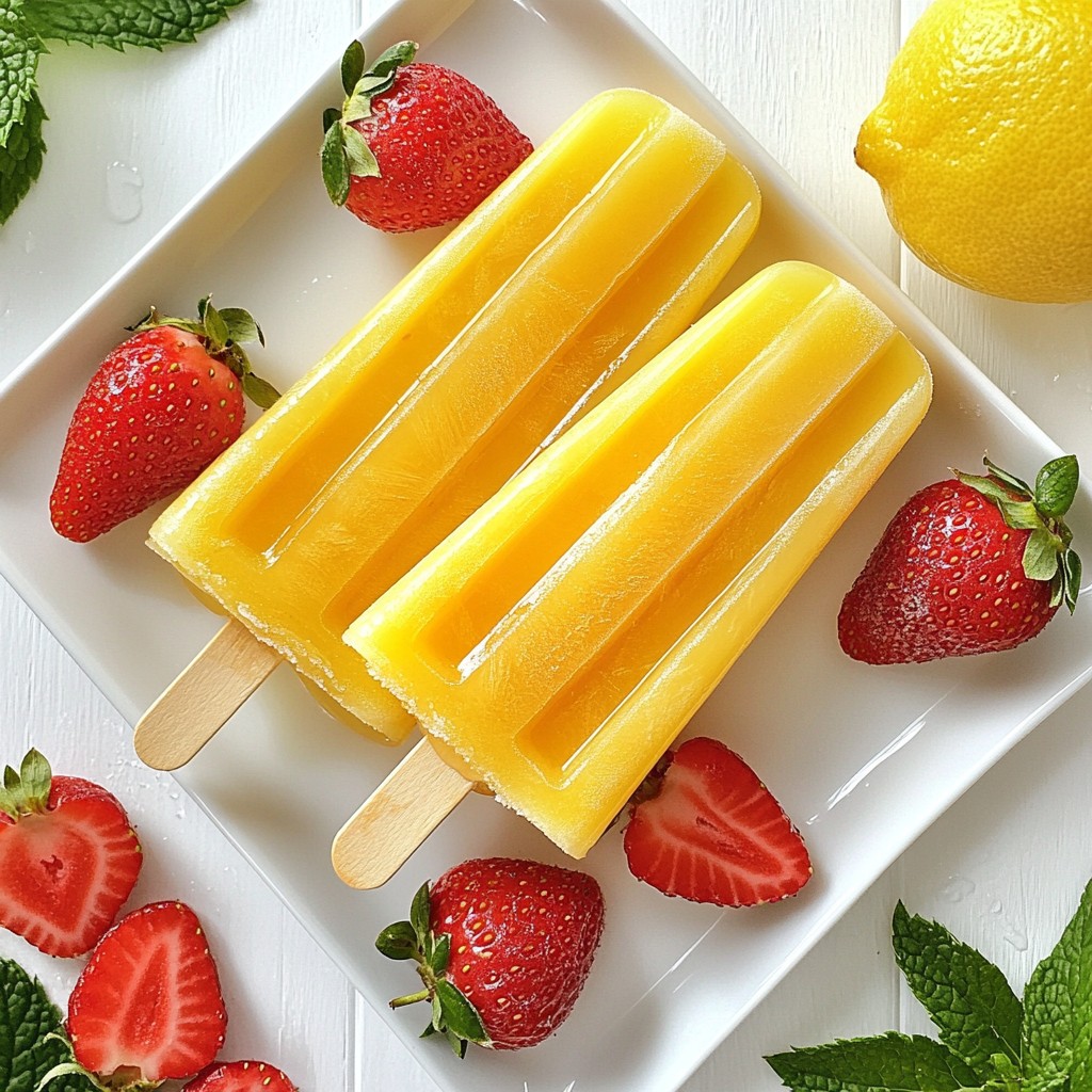 Strawberry Lemonade Pops Refreshing Summer Treat
