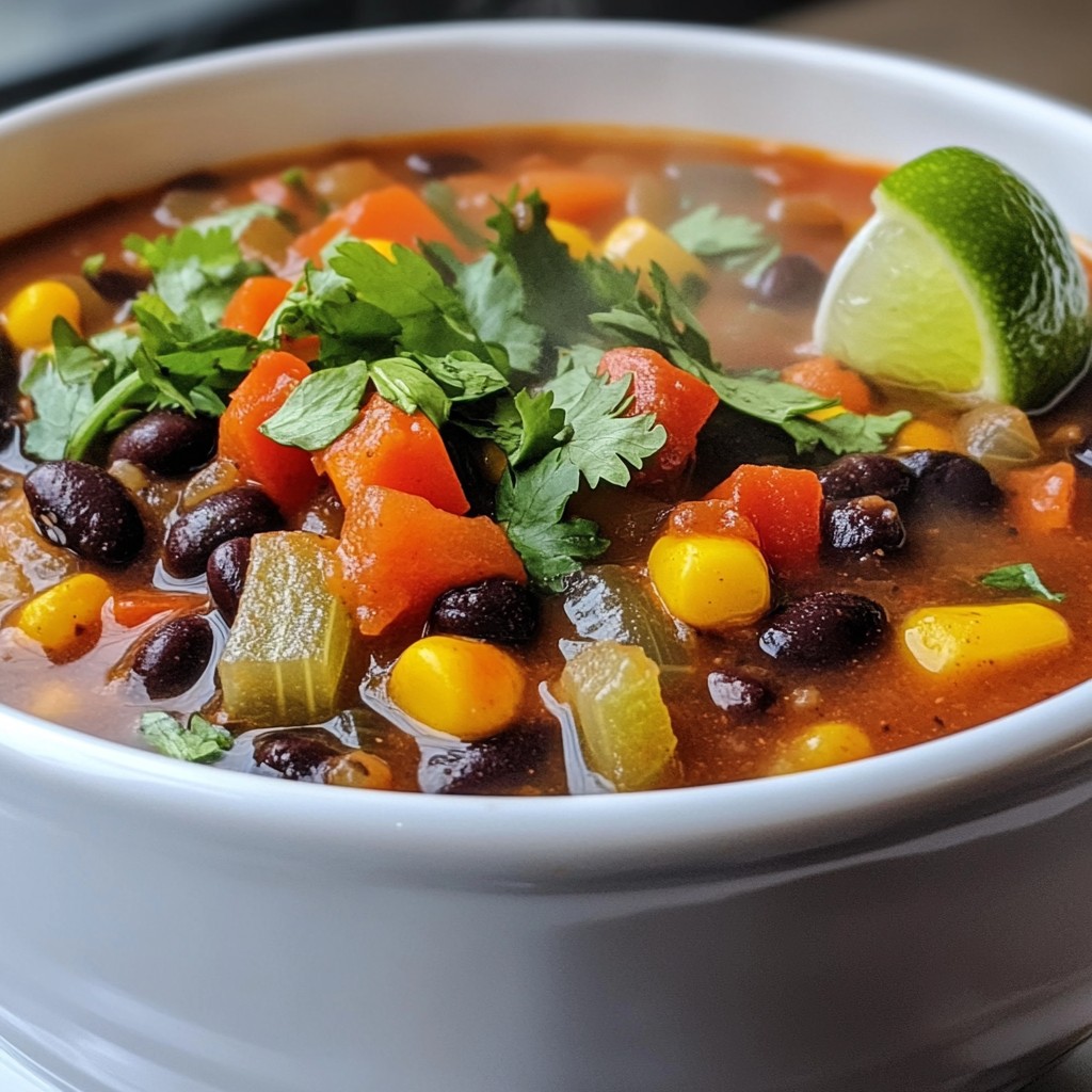 Spicy Black Bean Soup Quick and Flavorful Recipe