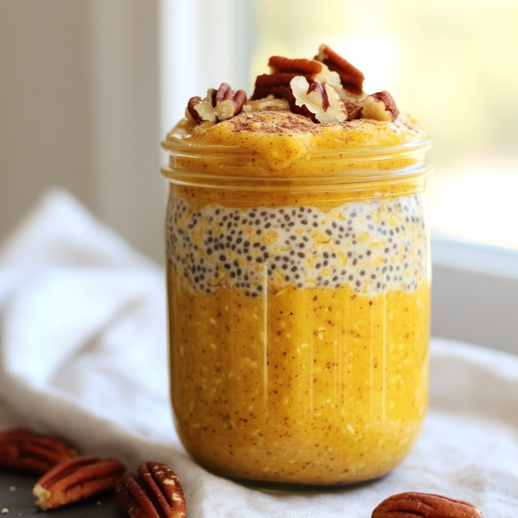 Pumpkin Pie Overnight Oats Healthy Fall Breakfast