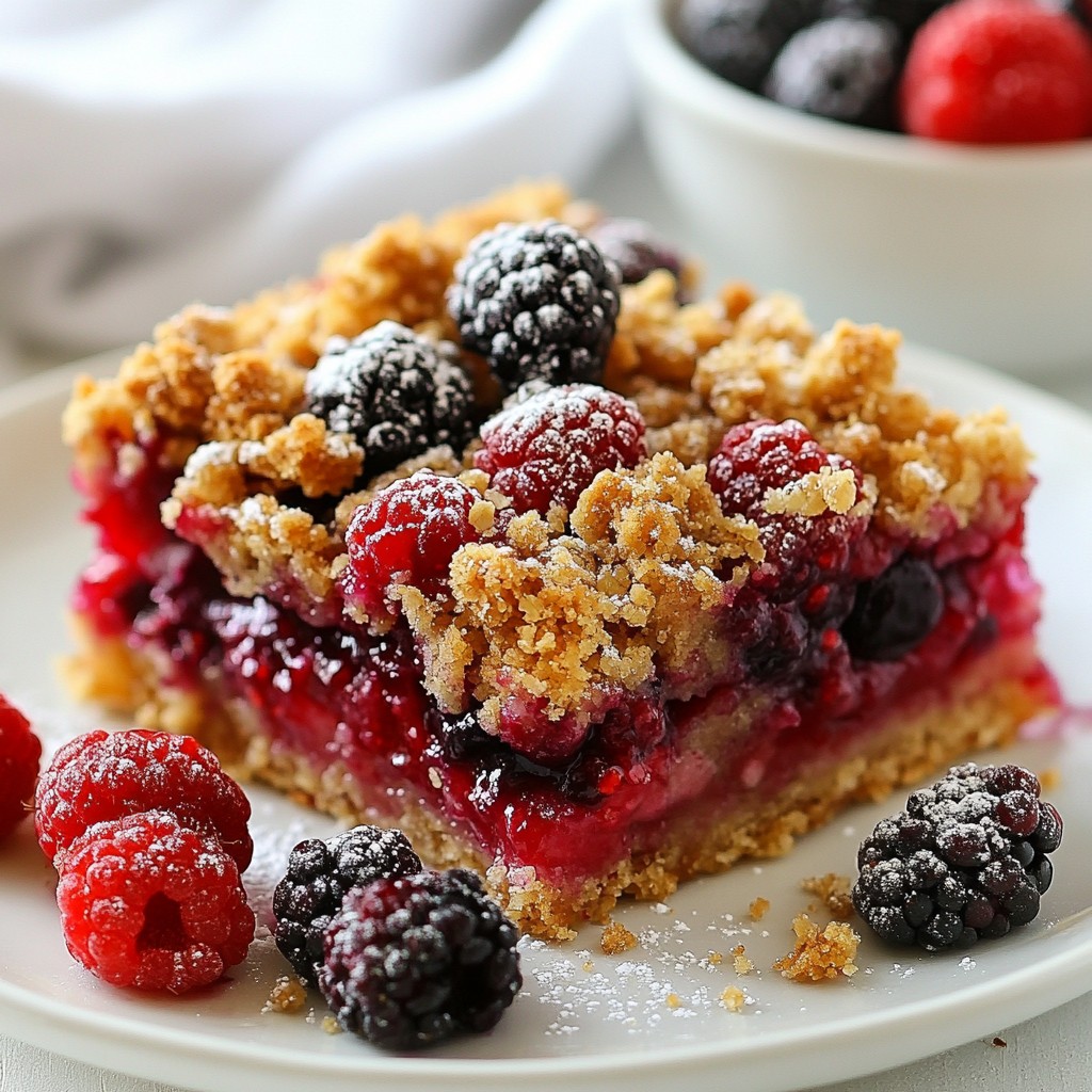 Triple Berry Crumble Bars Delicious and Easy Recipe