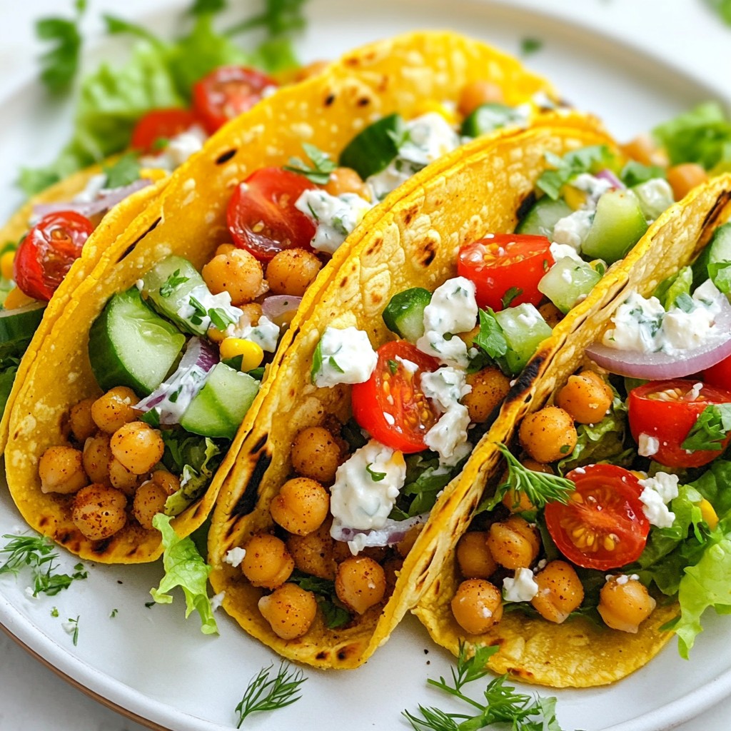 Crispy Chickpea Greek Tacos Flavorful and Quick Meal