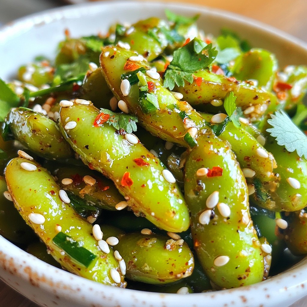 Spicy Garlic Edamame Flavorful and Healthy Snack