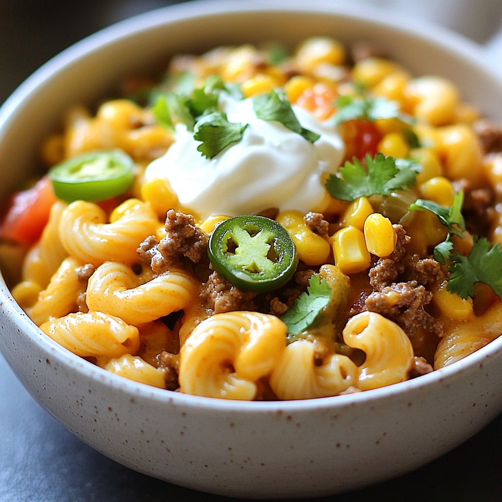 Cheesy Taco Pasta Skillet Quick and Flavorful Meal