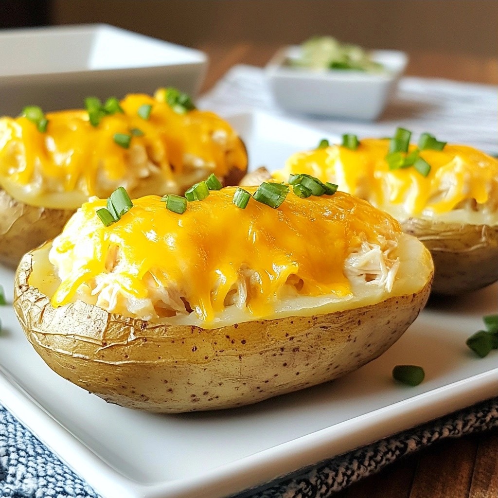 Savory Picky Eater Cheddar Chicken Stuffed Potatoes