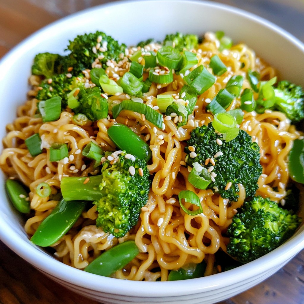 Savory Sesame Garlic Ramen Noodles Delight
