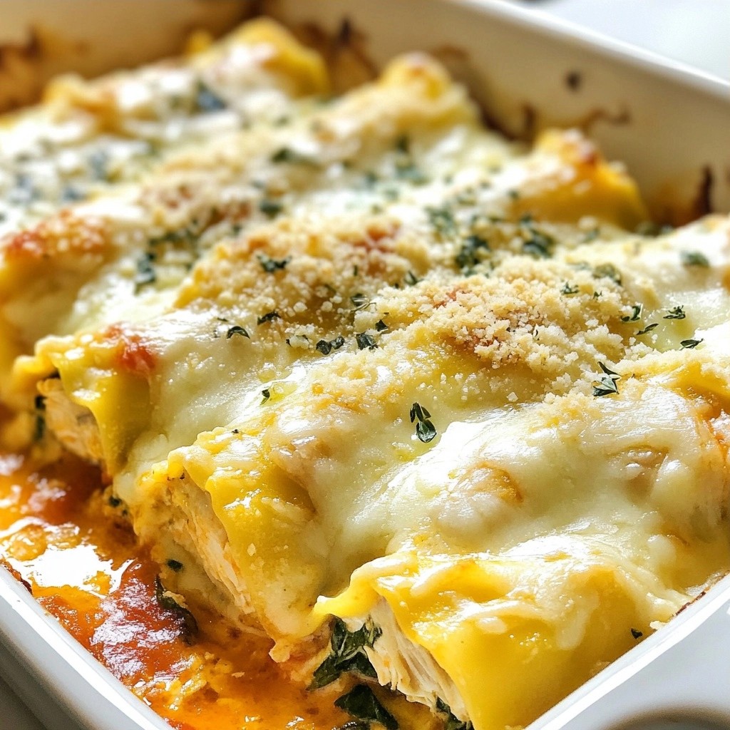 Cheesy Family Meal Chicken and Spinach Lasagna Roll-Ups