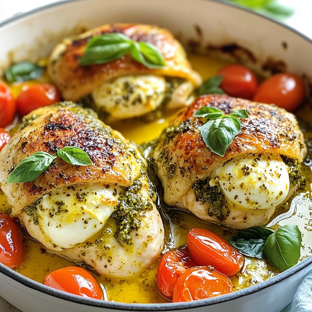 Pesto Mozzarella Stuffed Chicken Flavorful Dinner Idea