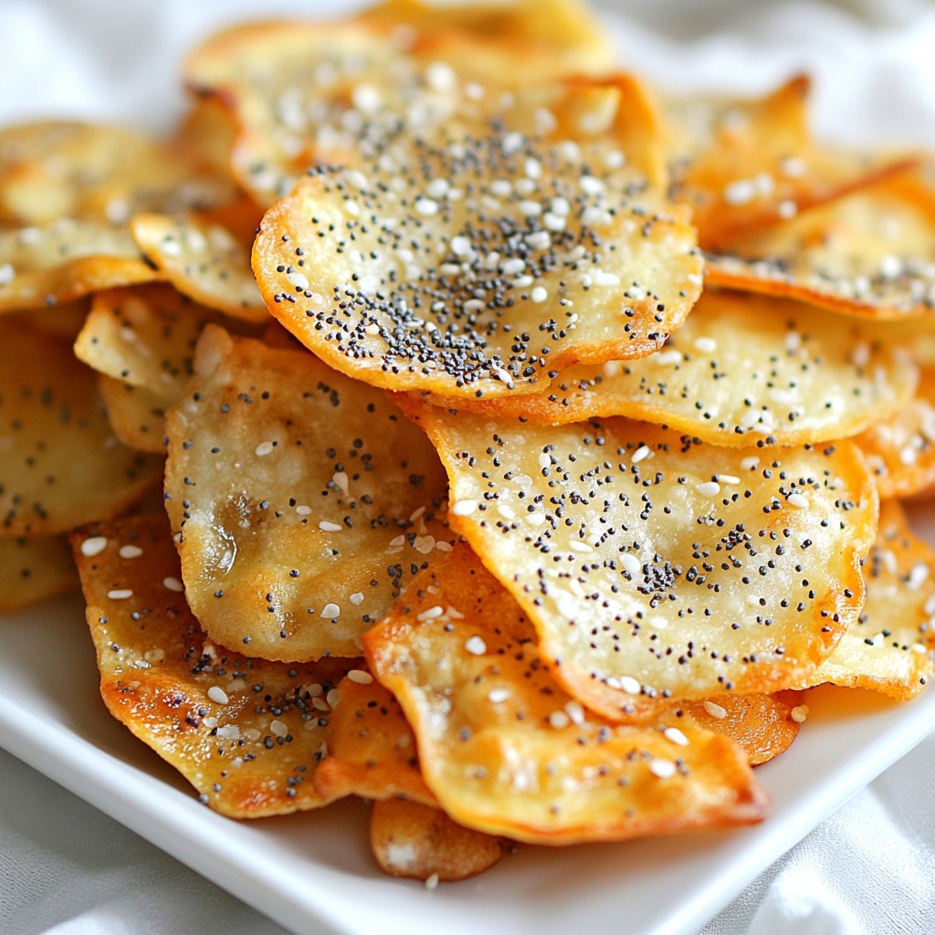 Homemade Everything Bagel Chips Crunchy Snack Idea