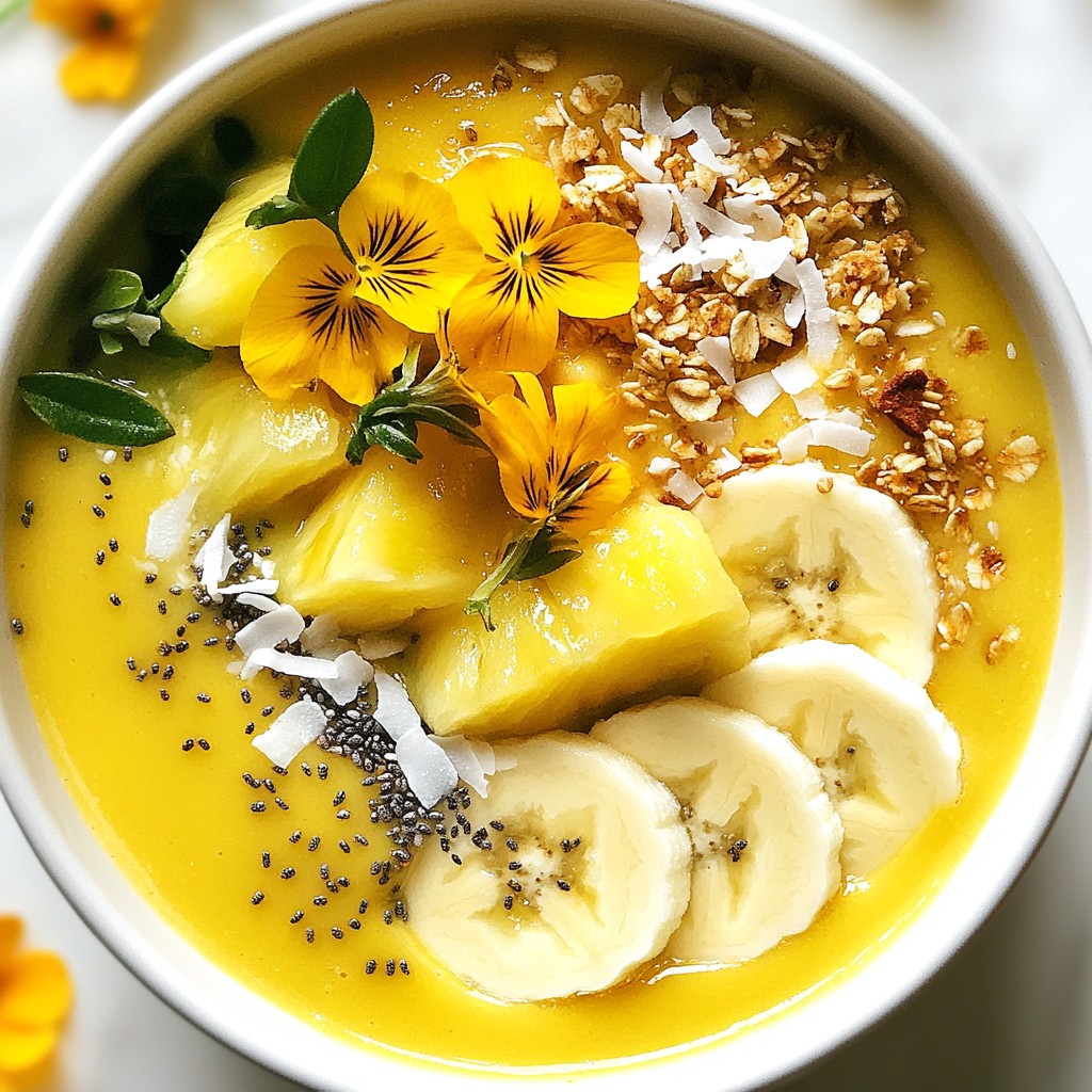 Pineapple Coconut Smoothie Bowl Fresh and Creamy Delight