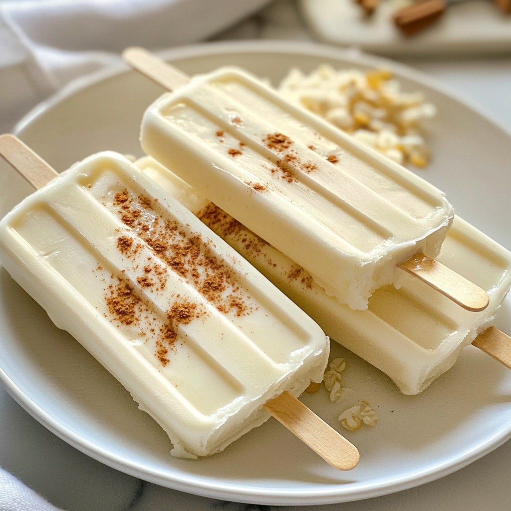Creamy Horchata Popsicles Simple and Refreshing Treat