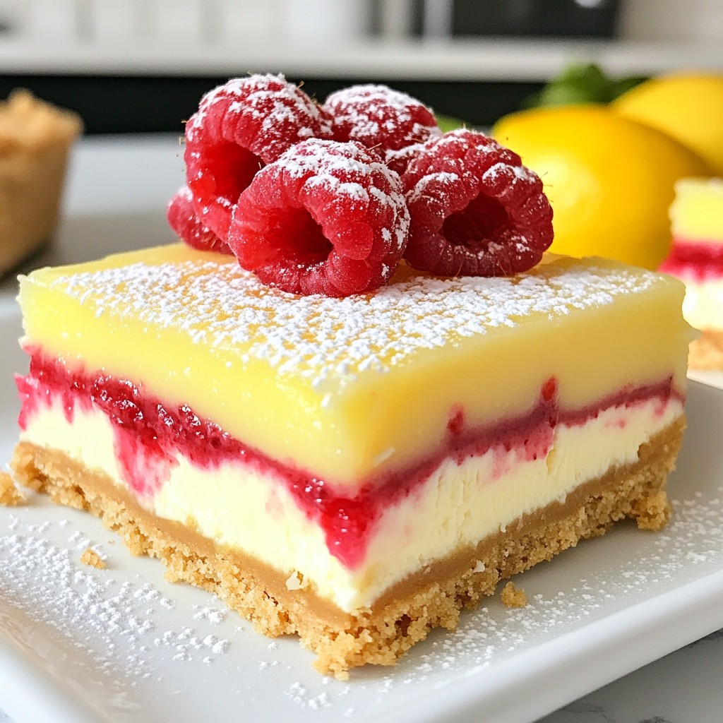 Lemon Raspberry Cheesecake Bars Fresh and Tangy Treat