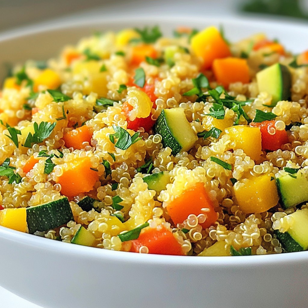 Easy family meal Veggie Quinoa Pilaf Delicious Dish