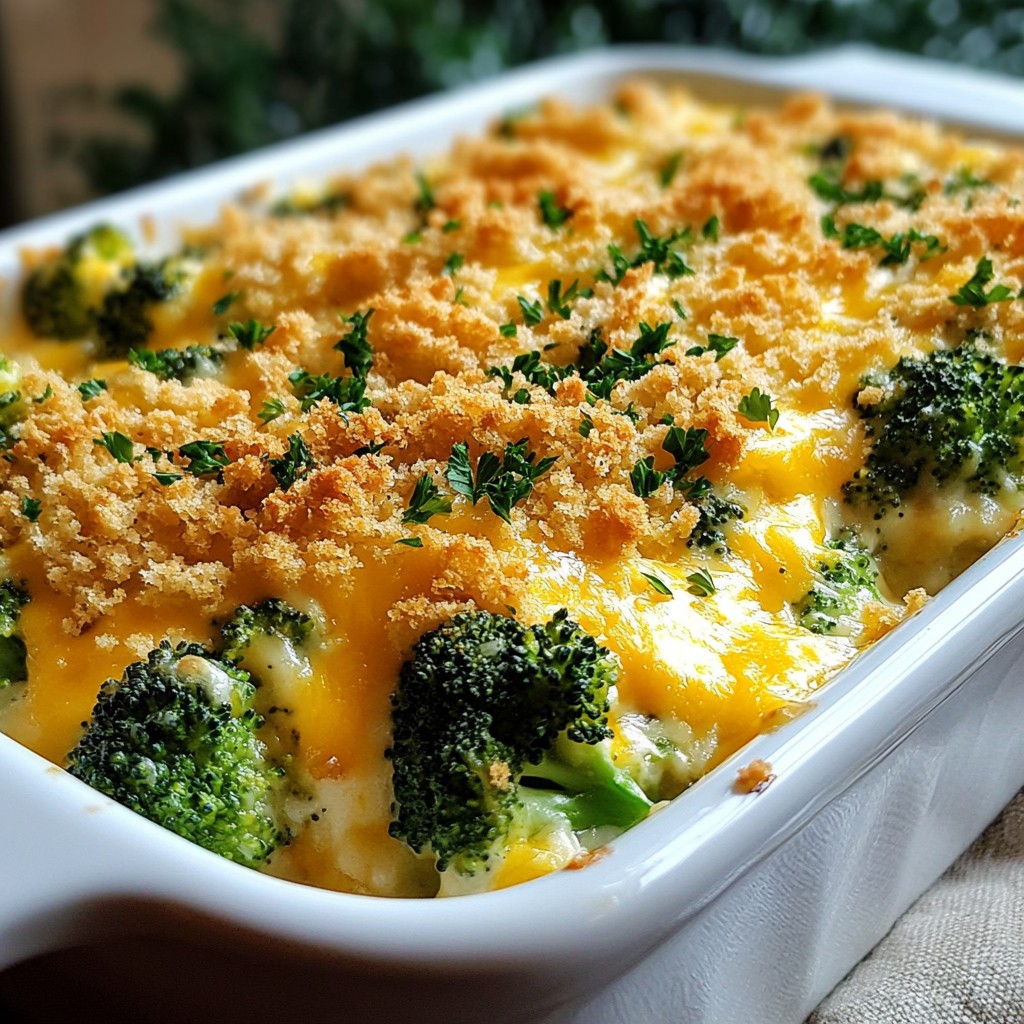 Cheesy Picky Eater Broccoli Casserole Delight