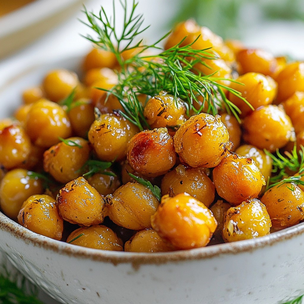 Dill Pickle Roasted Chickpeas Crunchy Snack Delight