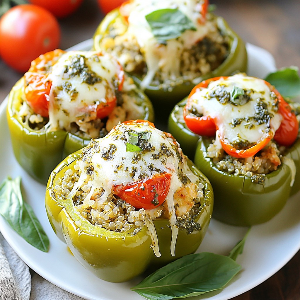 Pesto Chicken Stuffed Peppers Flavorful Meal Idea