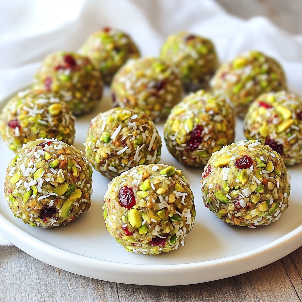 Pistachio Cranberry Energy Balls Nutritious Snack Idea