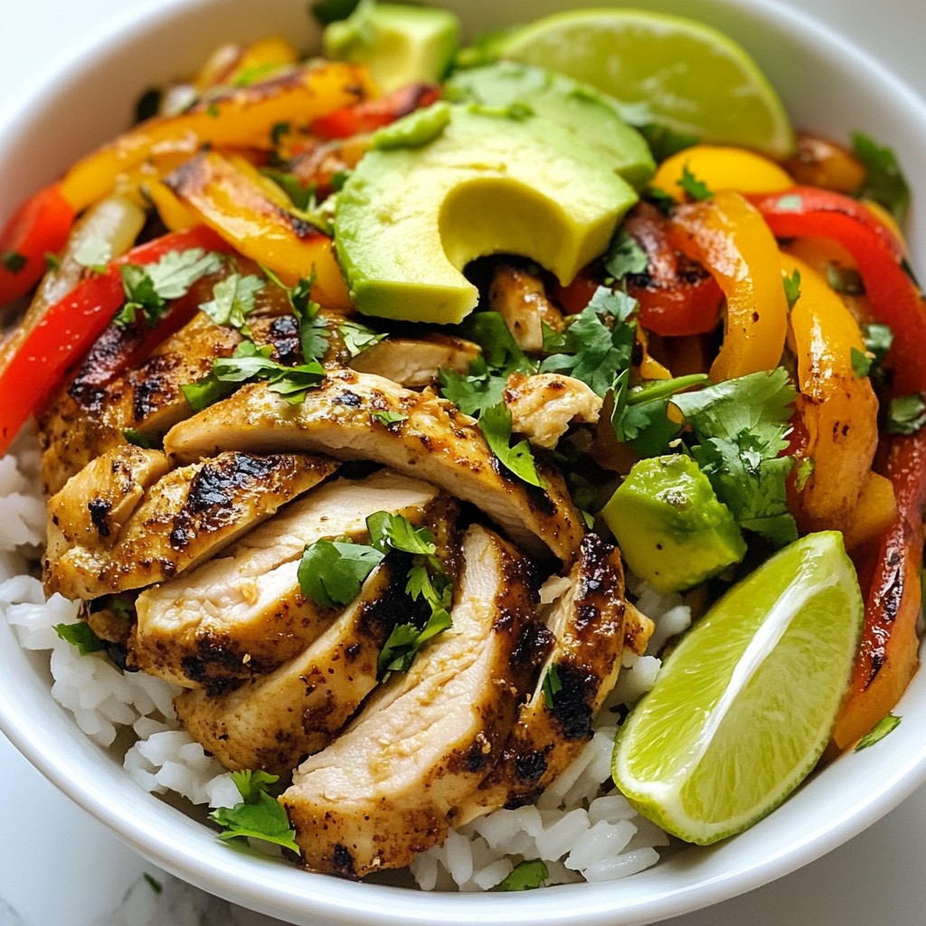 Garlic Lime Chicken Fajita Bowls Flavorful and Easy Meal