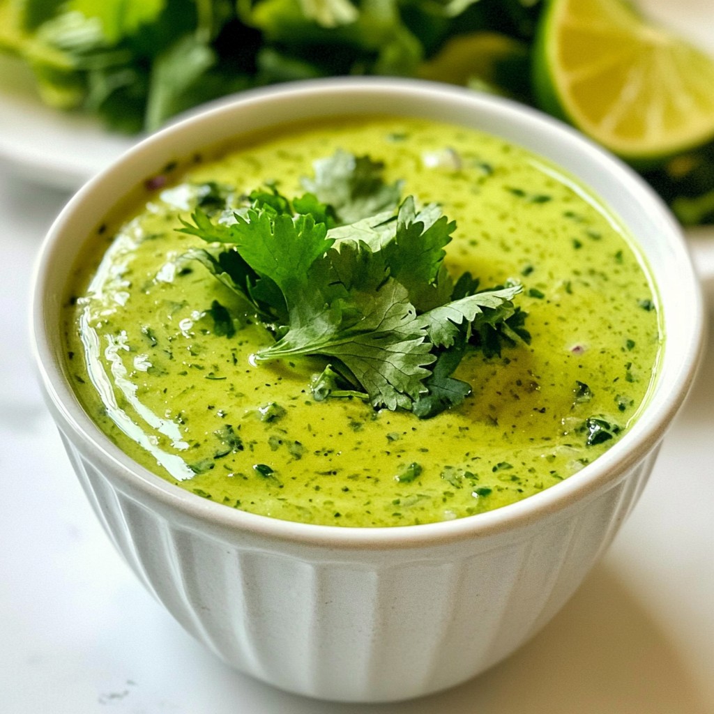 Creamy Cilantro Lime Dressing Fresh and Flavorful Blend