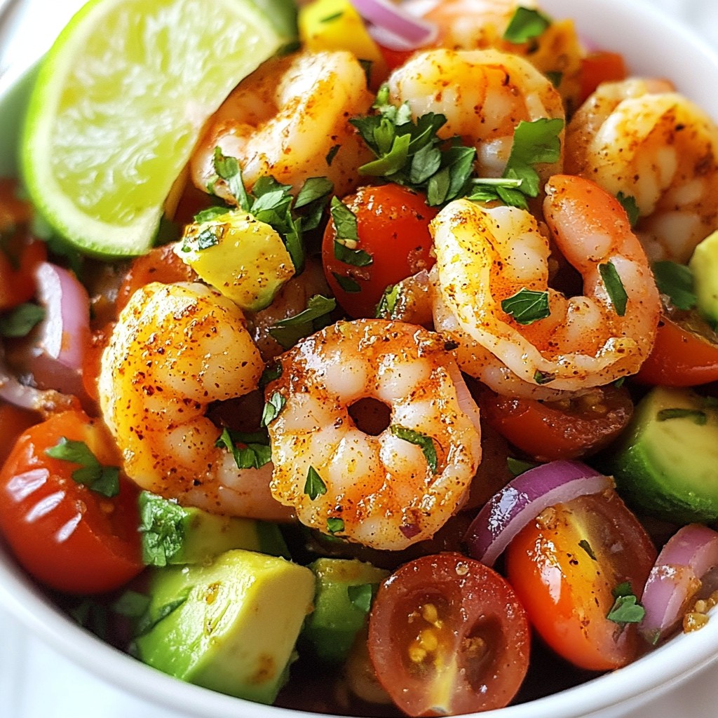 Cajun Shrimp Avocado Salad Fresh and Flavorful Dish
