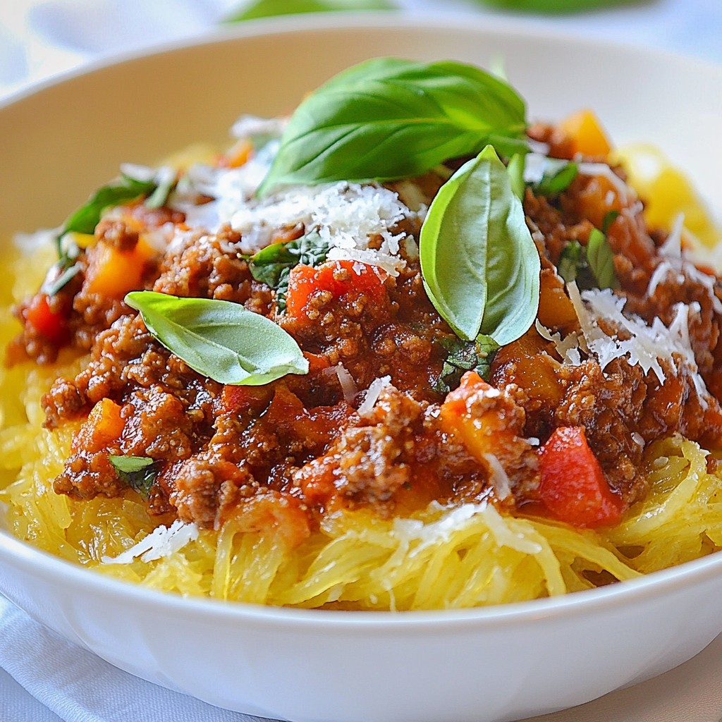 Irresistible Spaghetti Squash Bolognese Flavorful Dish