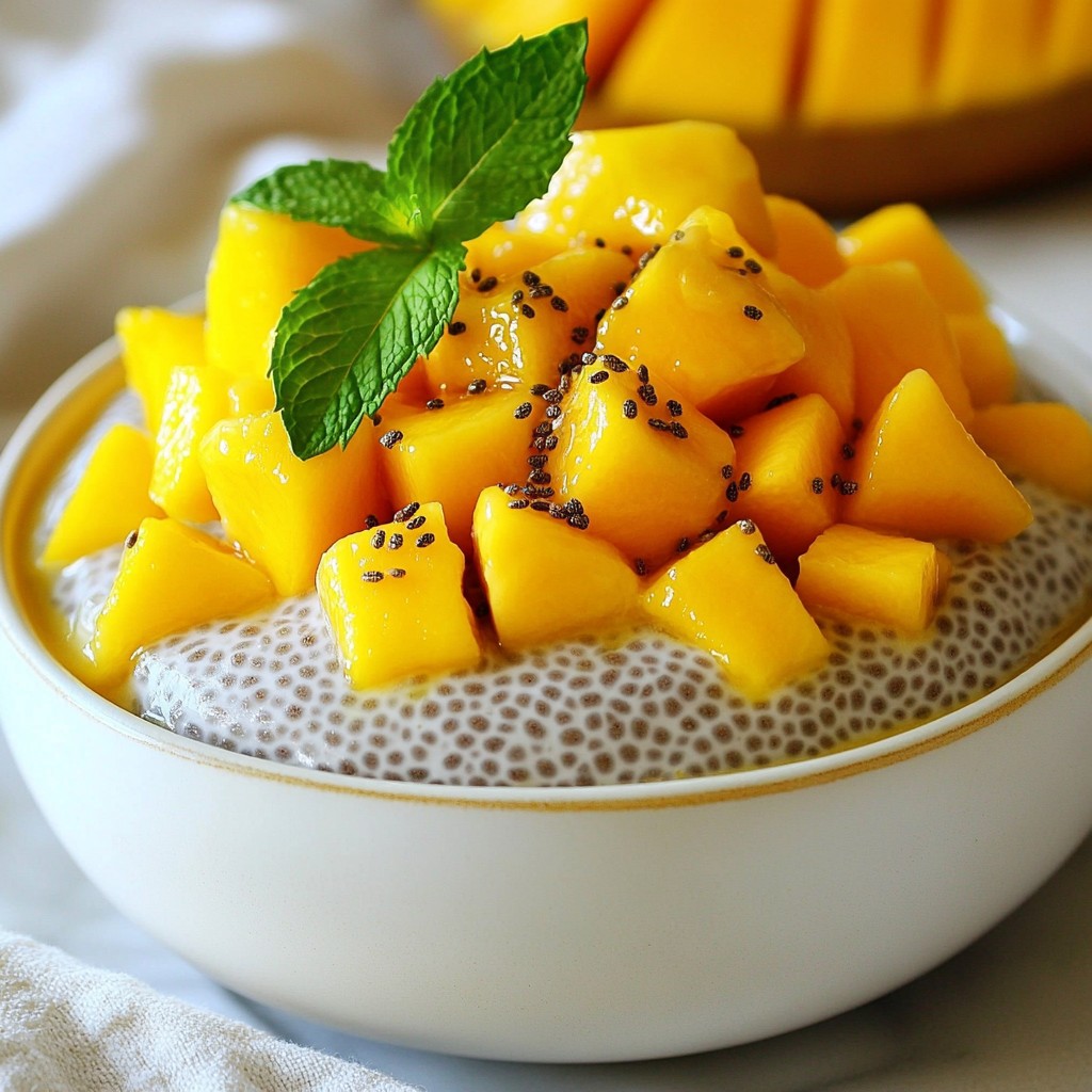Mango Coconut Chia Pudding Delightfully Creamy Treat