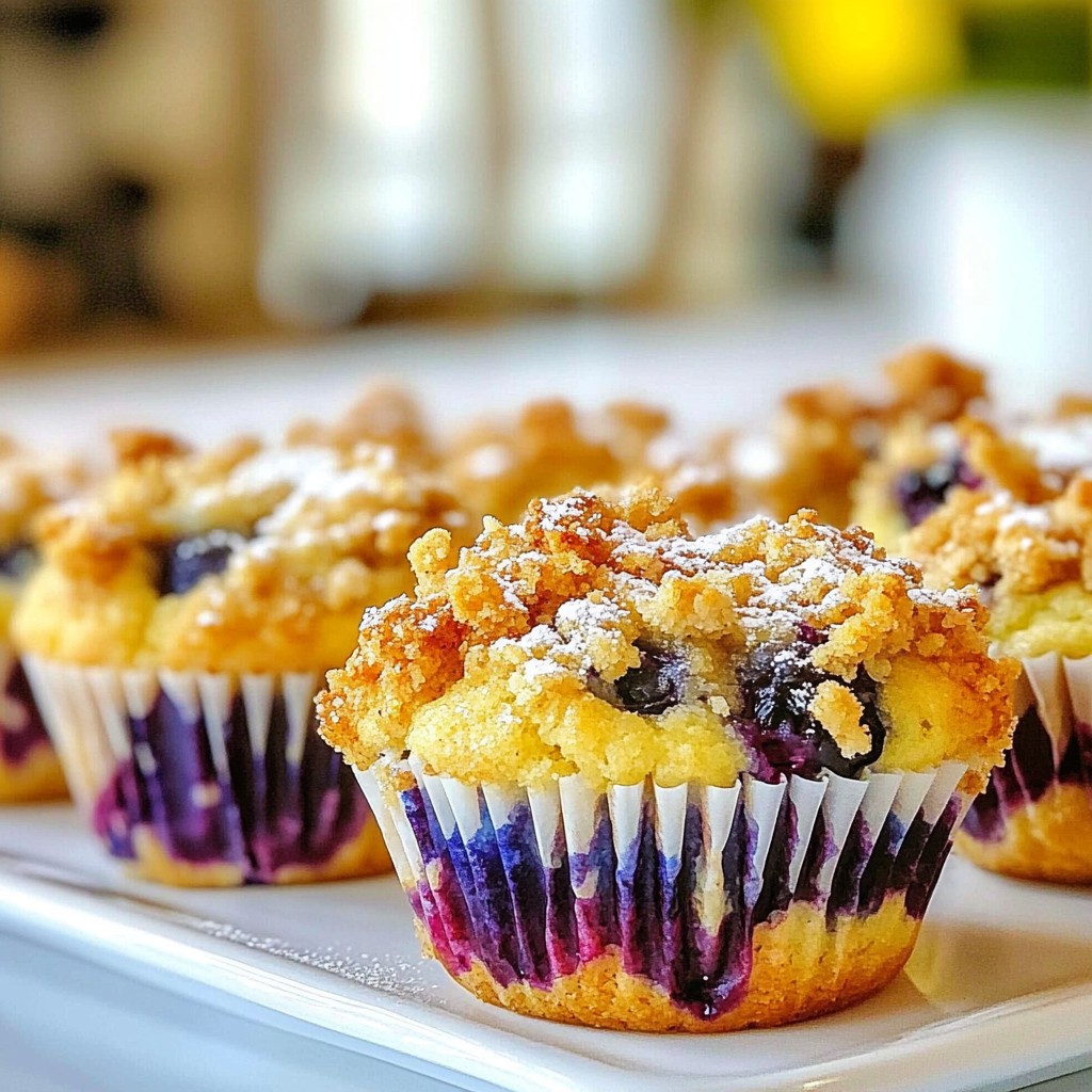 Blueberry Crumble Muffins Tasty and Easy Recipe