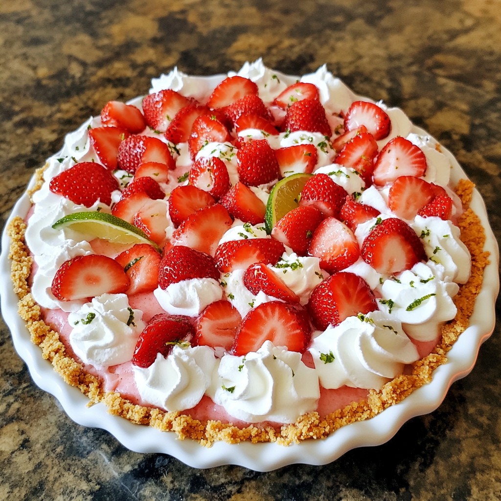 Frozen Strawberry Margarita Pie Refreshing Summer Treat