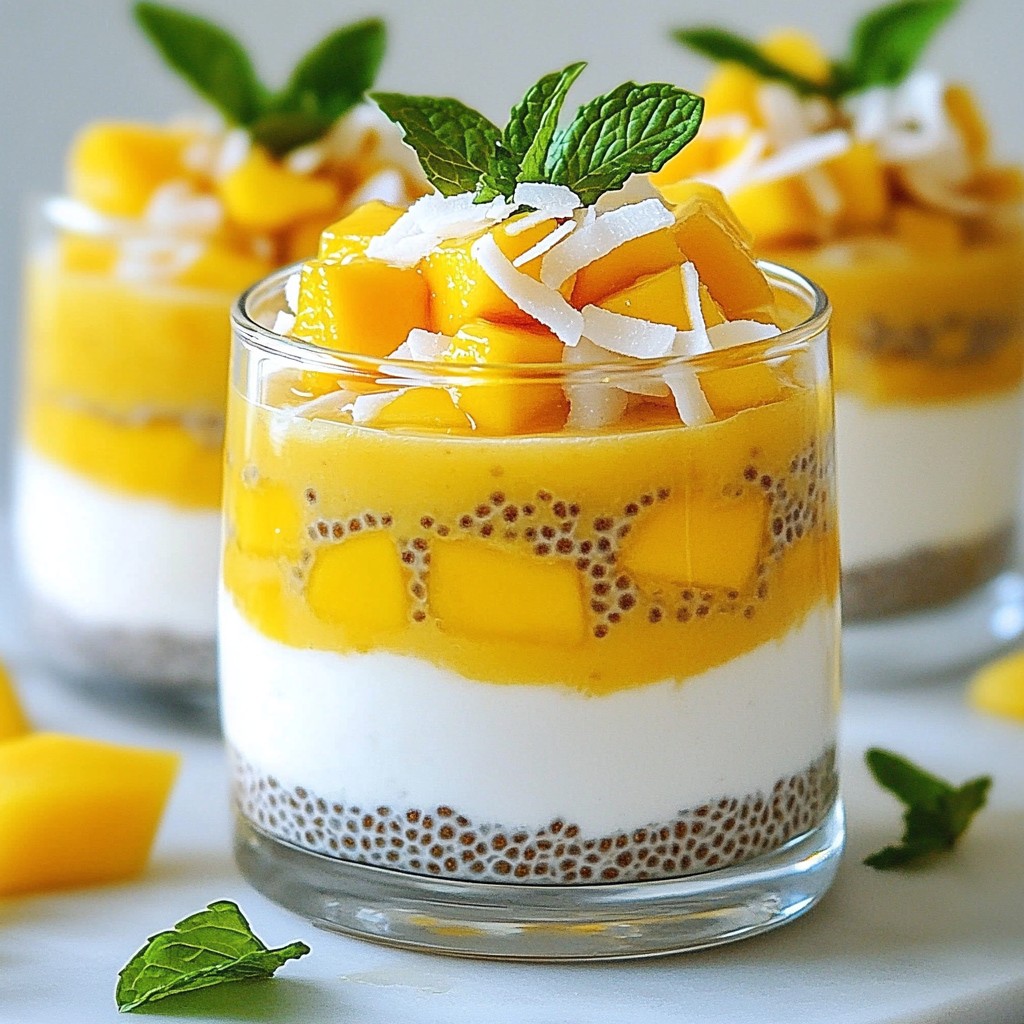 Mango Coconut Chia Pudding Nutritious Snack Delight