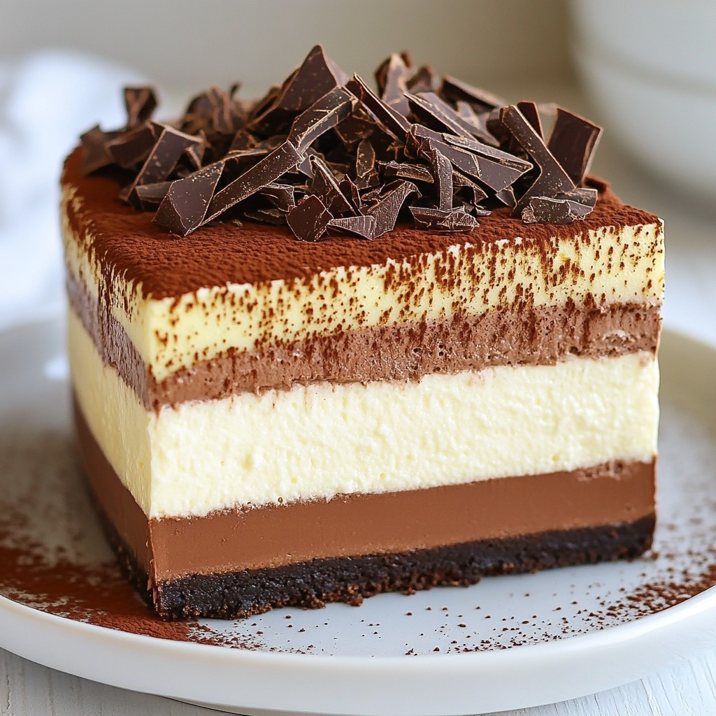 Triple Chocolate Mousse Cake Delightful and Decadent Treat