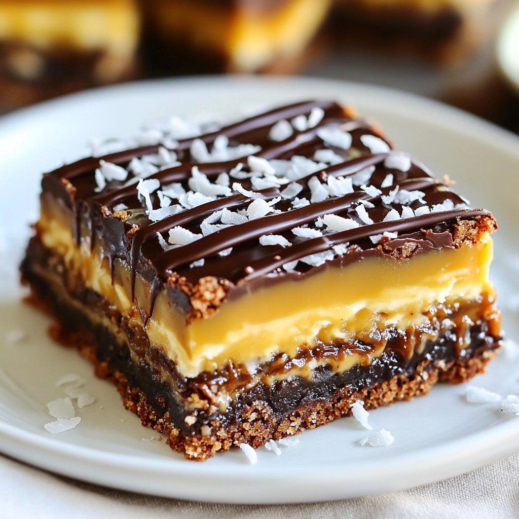 No-Bake Samoa Cookie Bars Irresistible and Easy Treat