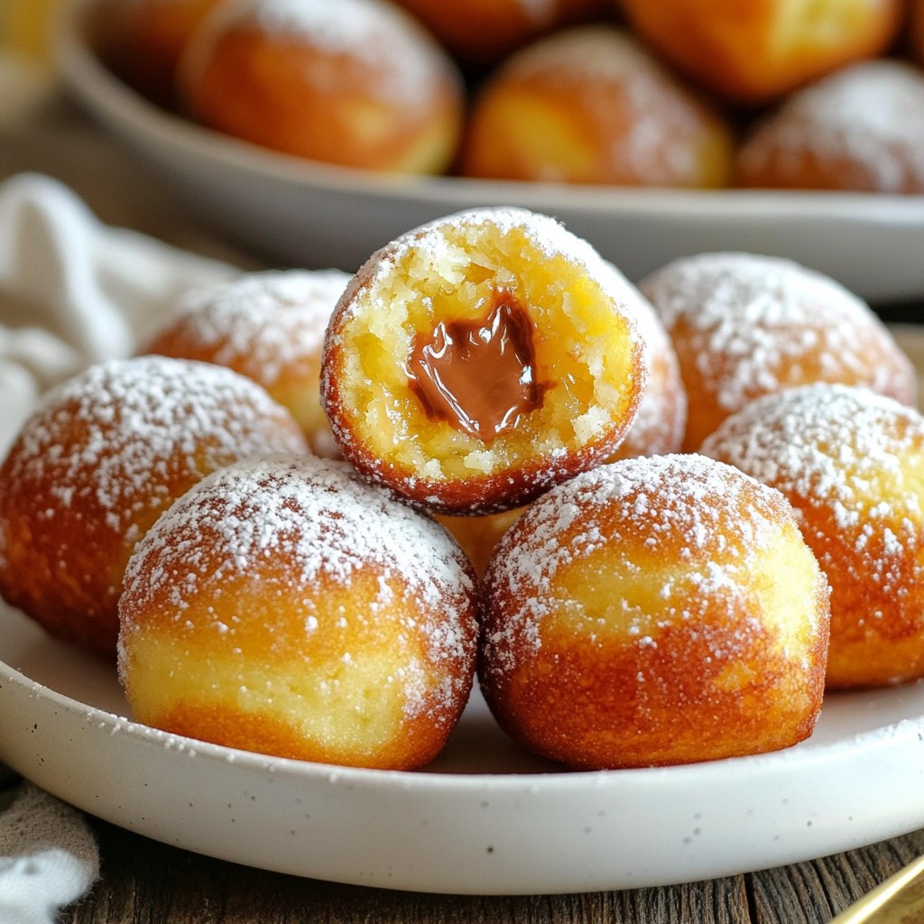 Nutella Filled Donut Holes Irresistible Treat Recipe