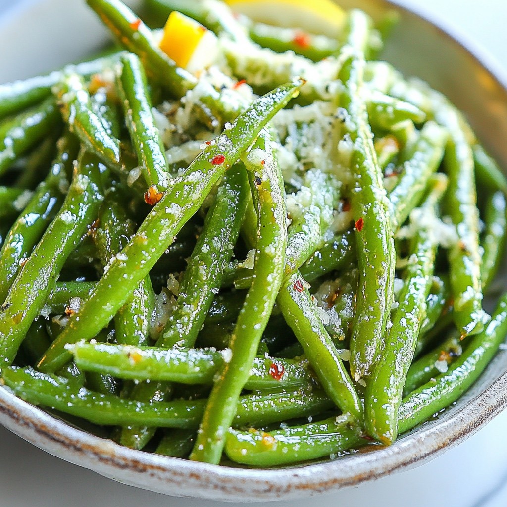 Garlic Parmesan Air Fryer Green Beans Delight