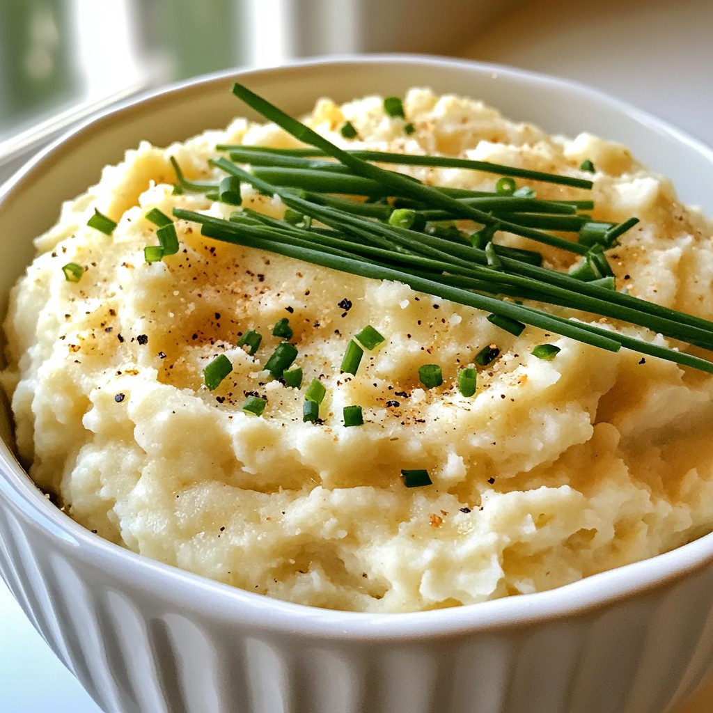 Roasted Garlic Parmesan Mashed Cauliflower Delight