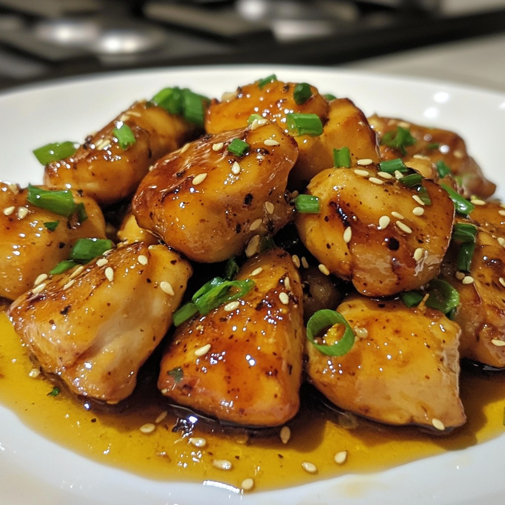 Honey Garlic Glazed Chicken Bites Savory Treat Recipe