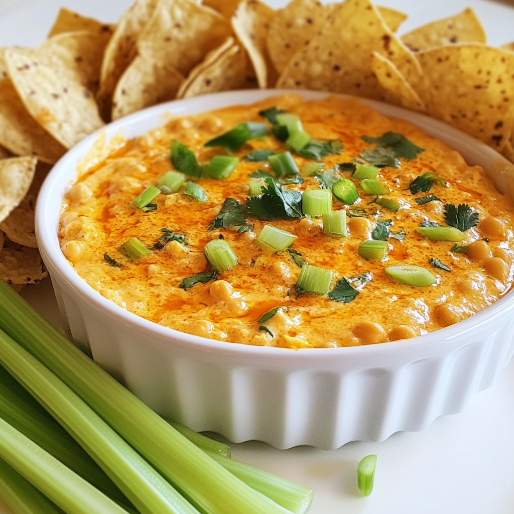 Buffalo Chickpea Dip Savory and Flavorful Snack