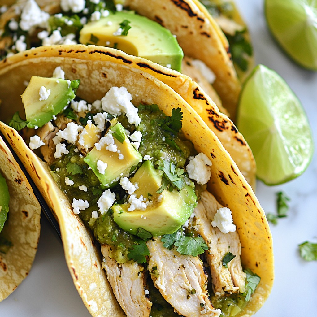 Salsa Verde Chicken Tacos Fresh and Flavorful Recipe