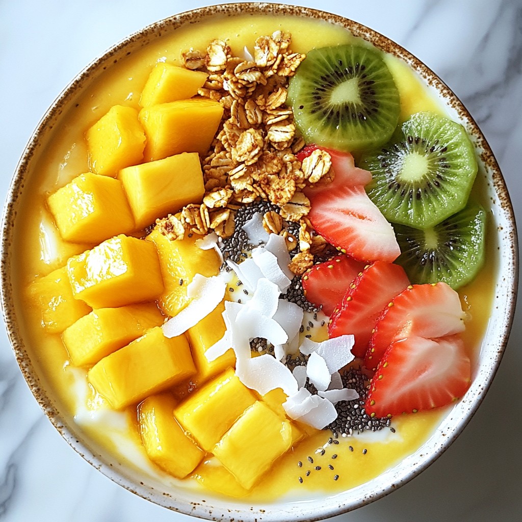 Coconut Mango Smoothie Bowl Healthy and Refreshing Dish