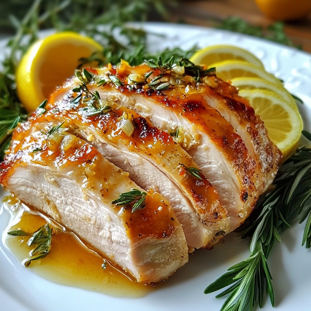 Lemon Herb Roasted Turkey Breast Flavored Delight