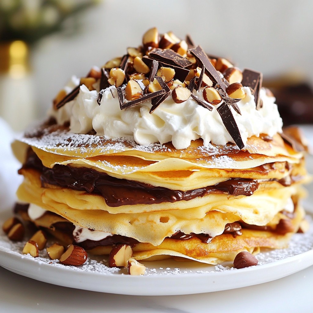 Chocolate Hazelnut Crepe Cake Rich and Decadent Delight