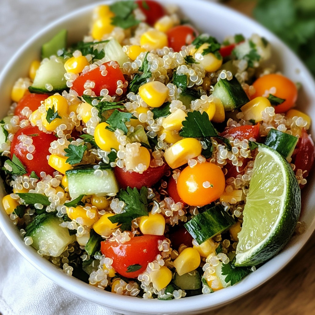 Cilantro Lime Quinoa Salad Fresh and Flavorful Dish