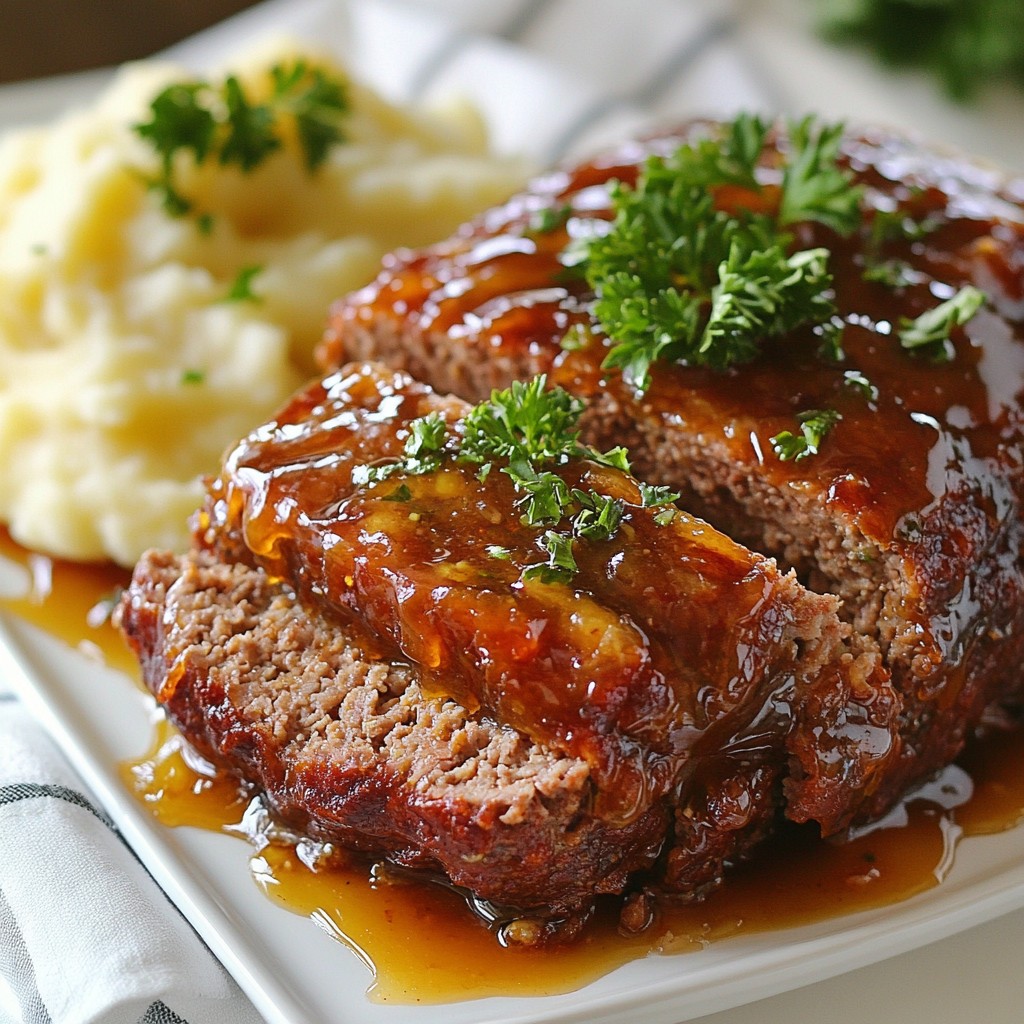 Honey Garlic Glazed Meatloaf Hearty and Flavorful Dish