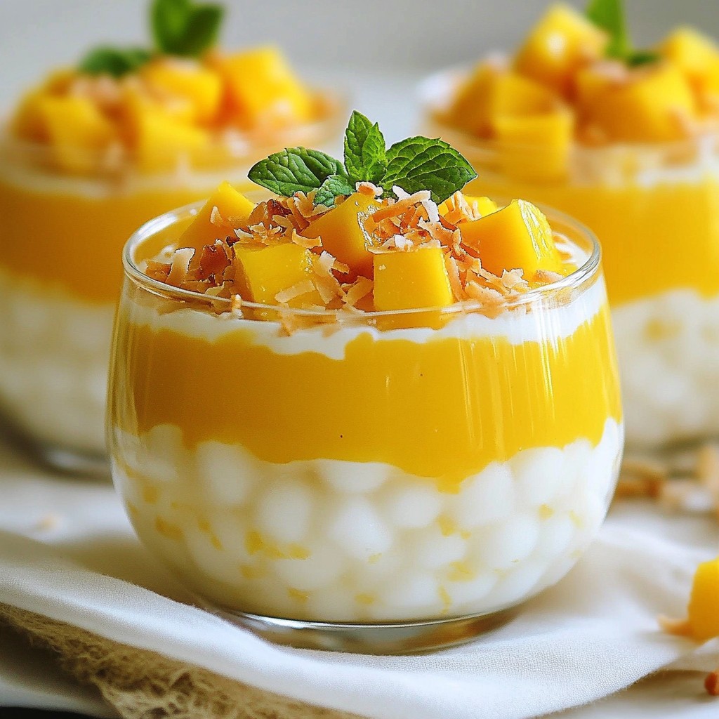 Coconut Mango Sago Pudding Delightful and Refreshing Treat