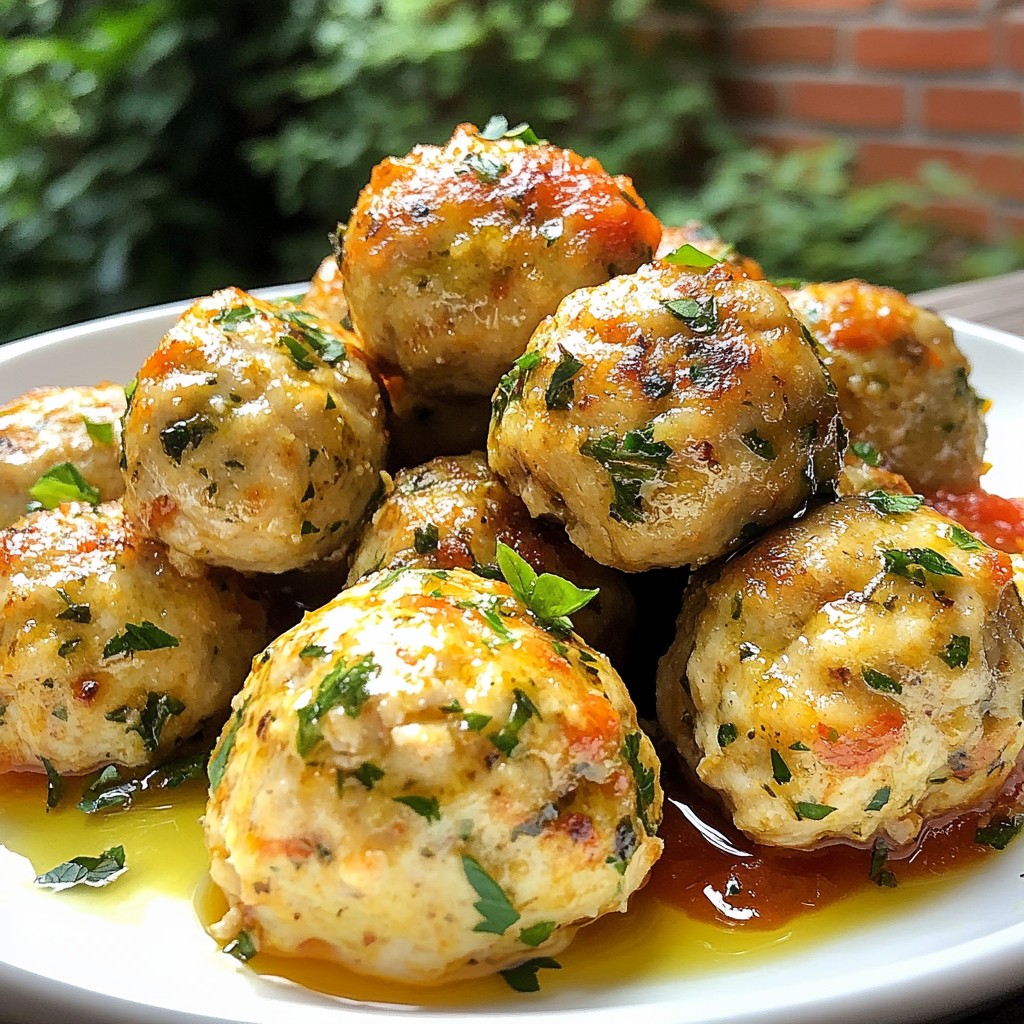 Garlic Herb Chicken Meatballs Flavorful Easy Recipe