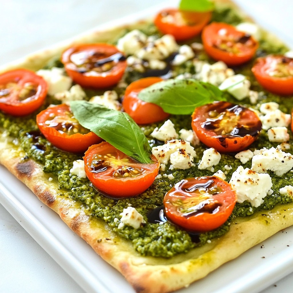 Spinach Pesto Flatbread Quick and Tasty Recipe