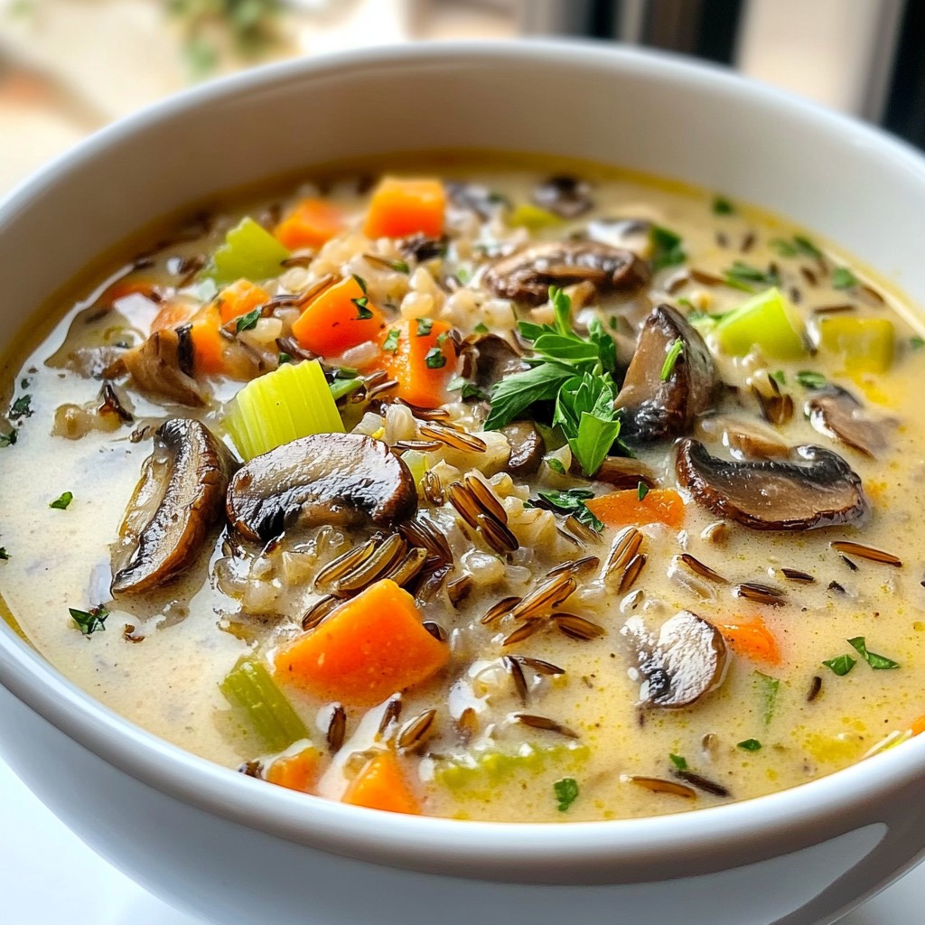 Wild Rice Mushroom Soup Hearty and Flavorful Recipe
