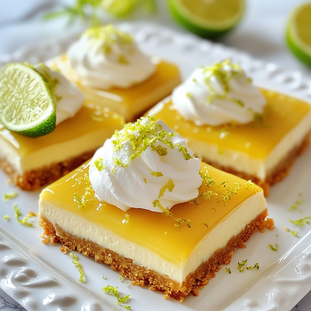Key Lime Cheesecake Bars Delightful and Refreshing Treat